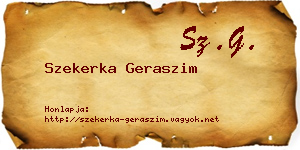 Szekerka Geraszim névjegykártya